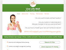 Tablet Screenshot of livewellfitness.net